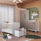 Conjunto Quarto De Bebê Com Berço, Cômoda, Guarda-roupa, Prat