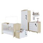 Conjunto Quarto De Bebê Com Berço, Cômoda, Guarda-roupa, Prat