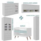 Conjunto Quarto De Bebê Completo 100% Mdf Branco Eliana Shop