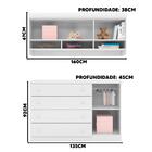 Conjunto Quarto De Bebê Completo 100% Mdf Branco Eliana Shop