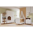 Conjunto Quarto De Bebê Completo Berço 2 Em 1 Cômoda Estante