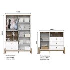 Conjunto Quarto De Bebê Guarda-roupa E Cômoda Yuri Branco/jeq