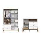 Conjunto Quarto De Bebê Guarda-roupa E Cômoda Yuri Branco/jeq