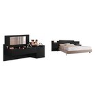 Conjunto Quarto De Casal Cabeceira Extensível E Penteadeira C