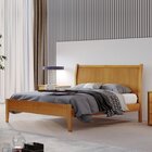 Conjunto Quarto De Casal Cama 140cm E Cômoda 5 Gavetas Com Sa