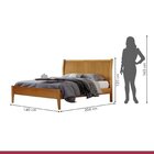 Conjunto Quarto De Casal Cama 140cm E Cômoda 5 Gavetas Com Sa