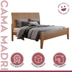 Conjunto Quarto De Casal Cama Em Madeira Maciça E Cômoda 5 Ga
