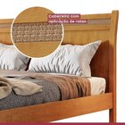 Conjunto Quarto De Casal Cama Em Madeira Maciça Rattan E 2 Me