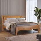 Conjunto Quarto De Casal Cama Madeira Maciça 140cm E Cômoda 5