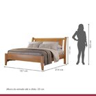 Conjunto Quarto De Casal Cama Queen Madeira Maciça E Cômoda 5