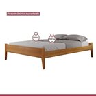 Conjunto Quarto De Casal Cama Queen Madeira Maciça E Cômoda C