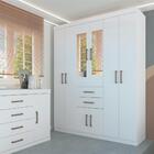 Conjunto Quarto De Casal Com Espelho Cambridge Branco