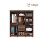 Conjunto Quarto De Casal Com Guarda Roupa 6 Portas Clara Cabe