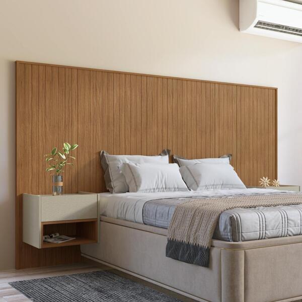 Conjunto Quarto De Casal Completo Bologna Cedro Linho