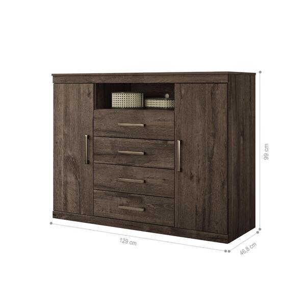 Conjunto Quarto De Casal Completo Chef Ébano