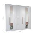 Conjunto Quarto De Casal Completo Com Espelho Alan Branco