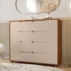 Conjunto Quarto De Casal Completo Com Espelho Bervely Avelã F