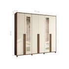 Conjunto Quarto De Casal Completo Com Espelho Kansas Jatobá A