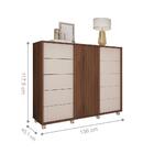 Conjunto Quarto De Casal Completo Com Espelho Tyr Havana Off