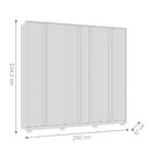 Conjunto Quarto De Casal Completo Fitch Branco Fosco