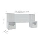 Conjunto Quarto De Casal Completo Fitch Branco Fosco