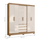 Conjunto Quarto De Casal Completo Hvar Freijó Off White