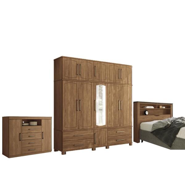 Conjunto Quarto De Casal Completo Manchester Jatobá