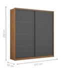 Conjunto Quarto De Casal Completo Napolis Amendola Grafito