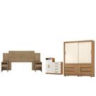 Conjunto Quarto De Casal Completo Orion Amendola Off-white
