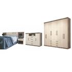 Conjunto Quarto De Casal Completo Thomas Castanha Off White