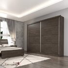 Conjunto Quarto De Casal Guarda-roupa 2 Portas Com Cama E Mes