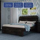 Conjunto Quarto De Casal Guarda-roupa 2 Portas Com Cama E Mes