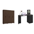Conjunto Quarto De Casal Guarda Roupa Casal 6 Portas 2 Gaveta