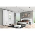 Conjunto Quarto De Casal Guarda Roupa Com Espelho Luiza Cabec