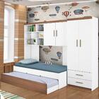 Conjunto Quarto De Solteiro Bicama Guarda Roupa Branco Amadei