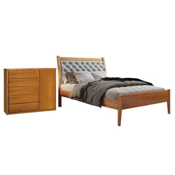 Conjunto Quarto De Solteiro Cama Vivare E Cômoda 5 Gavetas Co