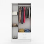 Conjunto Quarto De Solteiro Com Guarda-roupa E Cômoda Sapatei