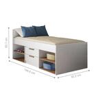 Conjunto Quarto De Solteiro Completo Doha Branco Jatobá