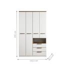 Conjunto Quarto De Solteiro Completo Doha Branco Jatobá