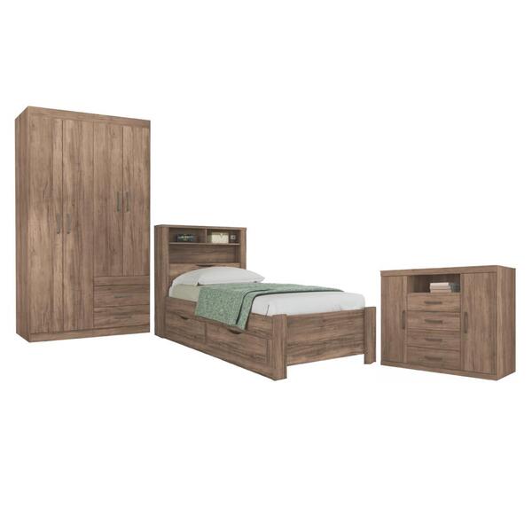 Conjunto Quarto De Solteiro Completo Maia Atacama