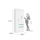 Conjunto Quarto De Solteiro Guarda-roupa 3 Portas Com Cama E