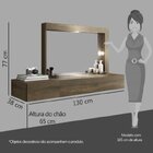 Conjunto Quarto De Solteiro Guarda-roupa Com Espelho 6 Portas