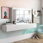 Conjunto Quarto De Solteiro Guarda-roupa Com Espelho 6 Portas