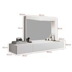 Conjunto Quarto De Solteiro Guarda-roupa Com Espelho 6 Portas