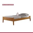 Conjunto Quarto De Solteiro Madeira Maciça Cama Sem Cabeceira