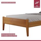 Conjunto Quarto De Solteiro Madeira Maciça Cama Sem Cabeceira