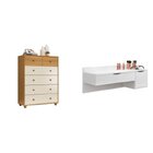 Conjunto Quarto De Solteiro Penteadeira Camarim Com Espelho E