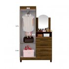 Conjunto Quarto De Solteiro Penteadeira Suspensa Com Espelho