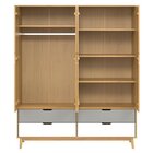 Conjunto Quarto Em Madeira Maciça Guarda-roupa 4 Portas E Côm