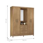 Conjunto Quarto Guarda Roupa E Comoda Arezzo Amendola